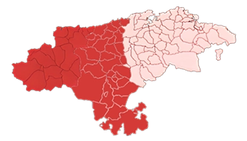 Mapa Unión comarcal Besaya - Occidental - Campoo